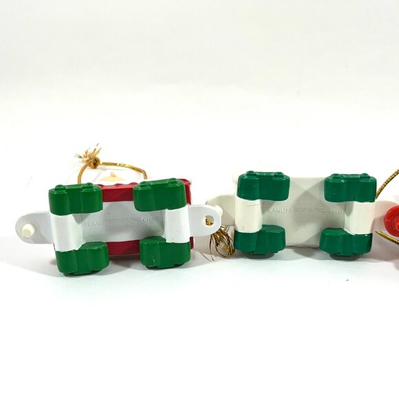 Peanuts Snoopy Whitman's Christmas PVC Ornaments Lot of 8 Train Set -  2" - 2.5" - Picture 8 of 14